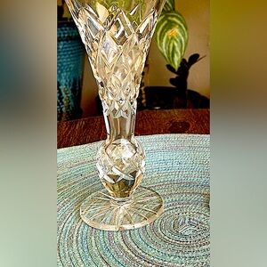 Ceska Canterbury Cut Crystal Bud Vase